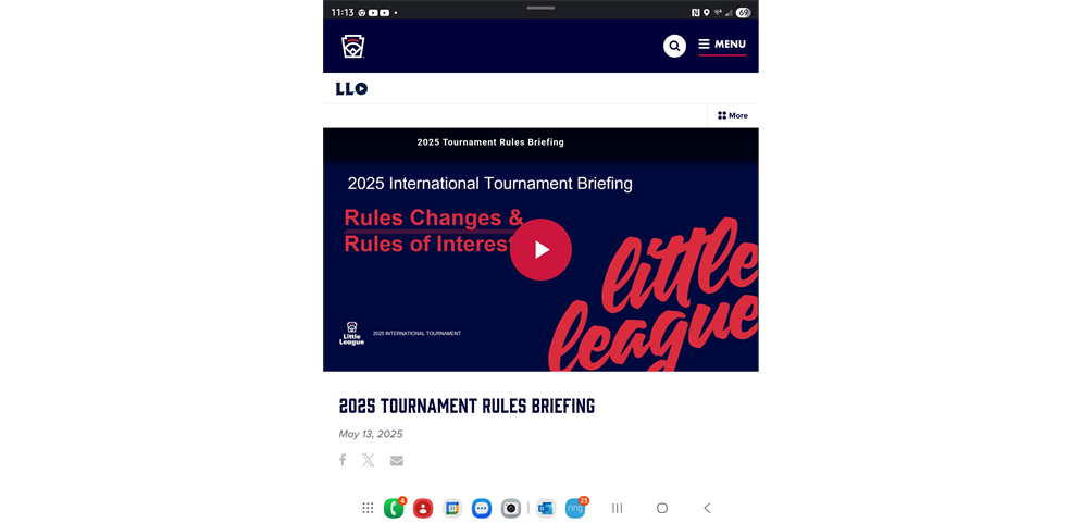 Tournament Rules Briefing Link